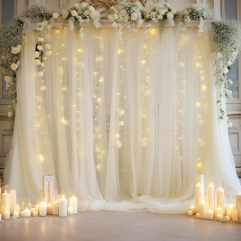 Photography Lighting Options - ستائر خلفية من التول مقاس 3×3