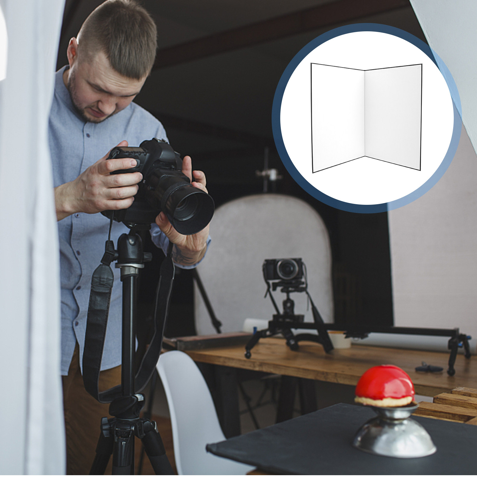 Photography Still Life Lighting - عاكس ضوء كرتوني قابل للطي مقاس