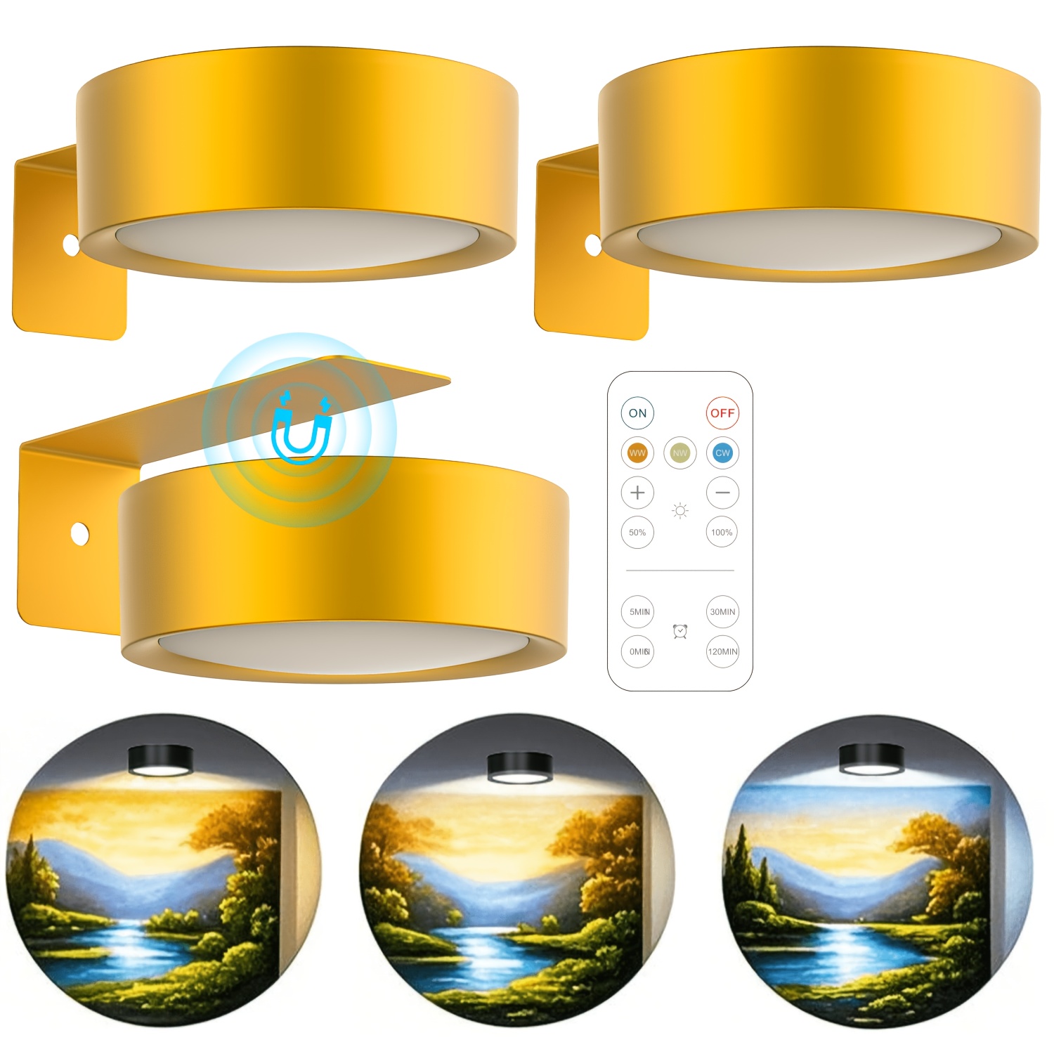 Photography Lighting Wall - إضاءة جدارية مغناطيسية LED قابلة للتعتيم