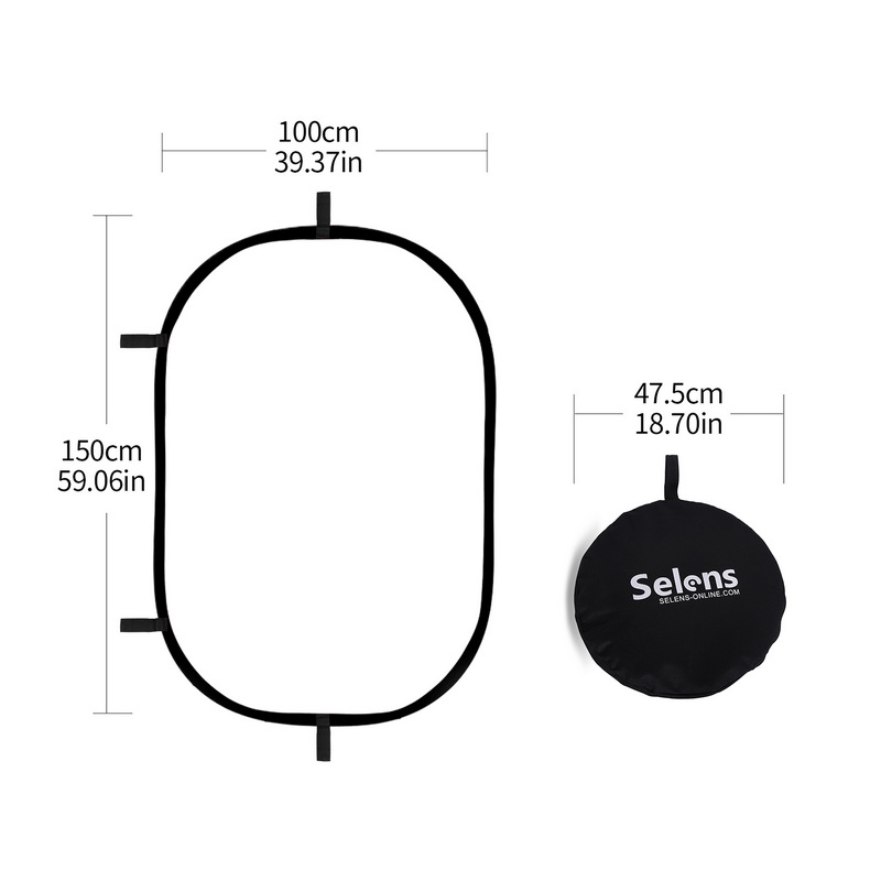 Photography Lighting Bag - 100X150CM طوي البيضاوي عاكس لينة ضوء