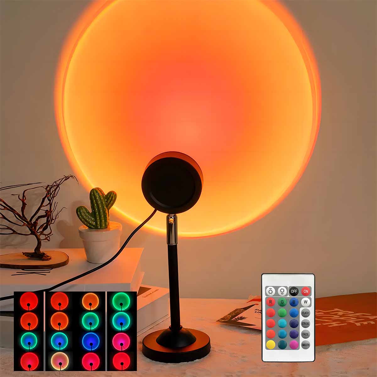 Photography Lighting Wall - ضوء إسقاط غروب الشمس مع جهاز