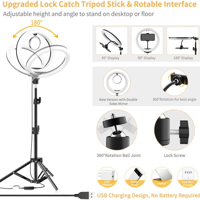 إضاءة حلقية للسيلفي بحجم 16/26 - مراجعة Photography Lighting Set Up وسعره