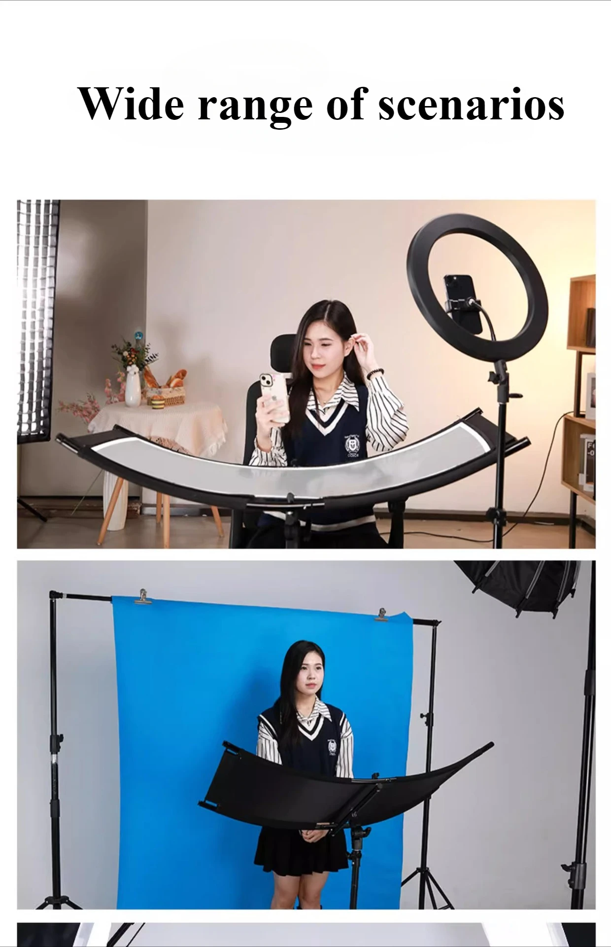 4-Color القماش U-نوع عاكس للطي - مراجعة Photography Lighting Type وسعره