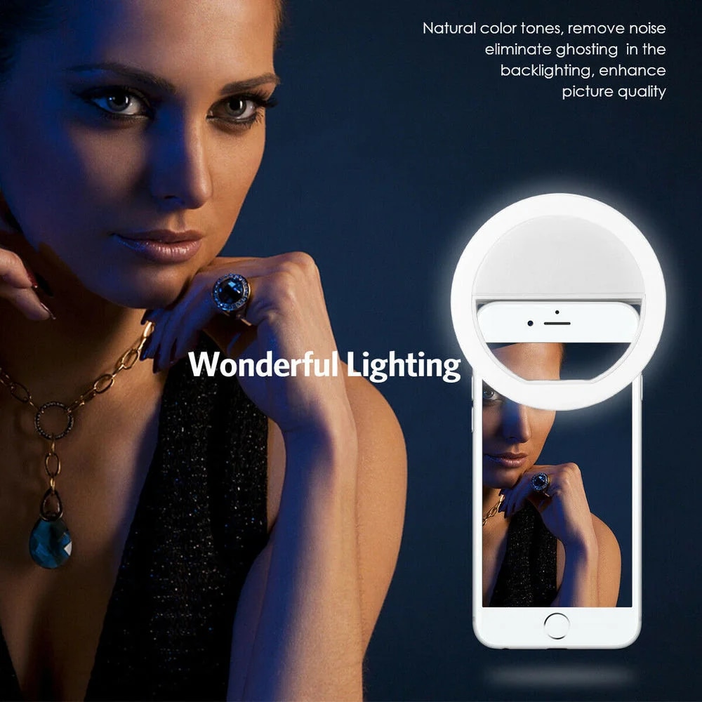 كابل شحن USB مع إضاءة حلقية LE - مراجعة Photography Lighting Set Up وسعره