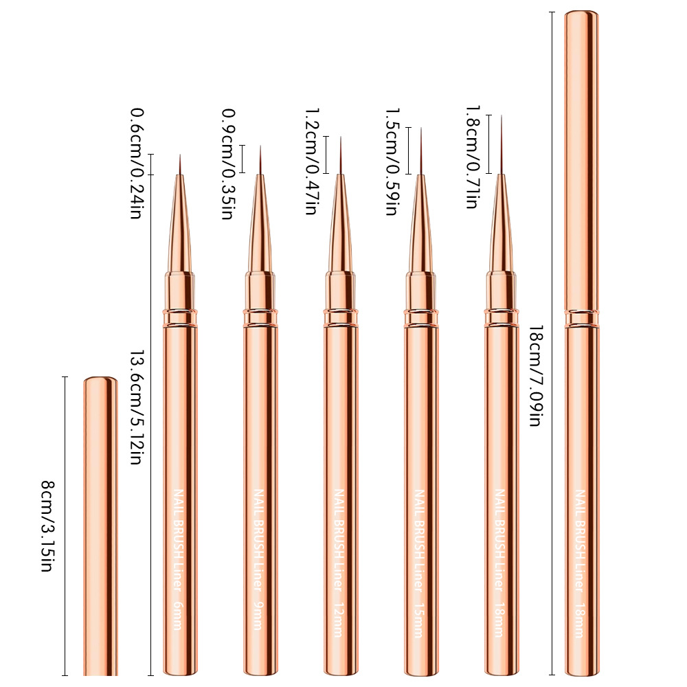مجموعة من 5 فرش لرسم الأظافر،  - مراجعة Coloured Gel Set وسعره