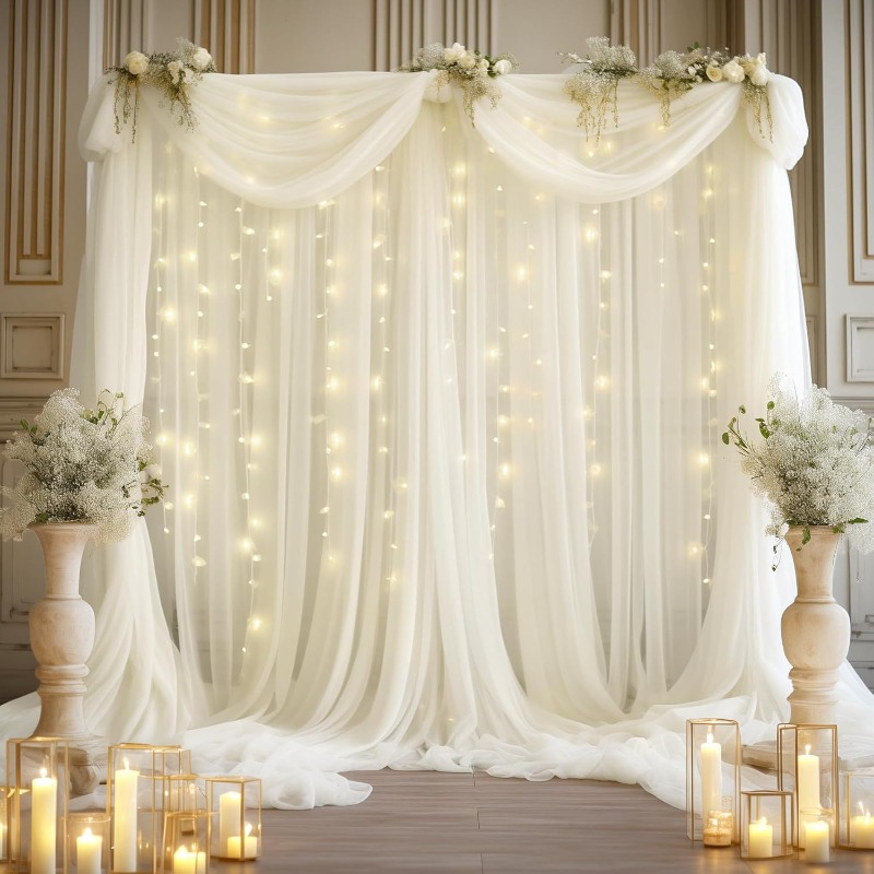 ستائر خلفية من التول مقاس 3×3  - مراجعة Photography Lighting Options وسعره