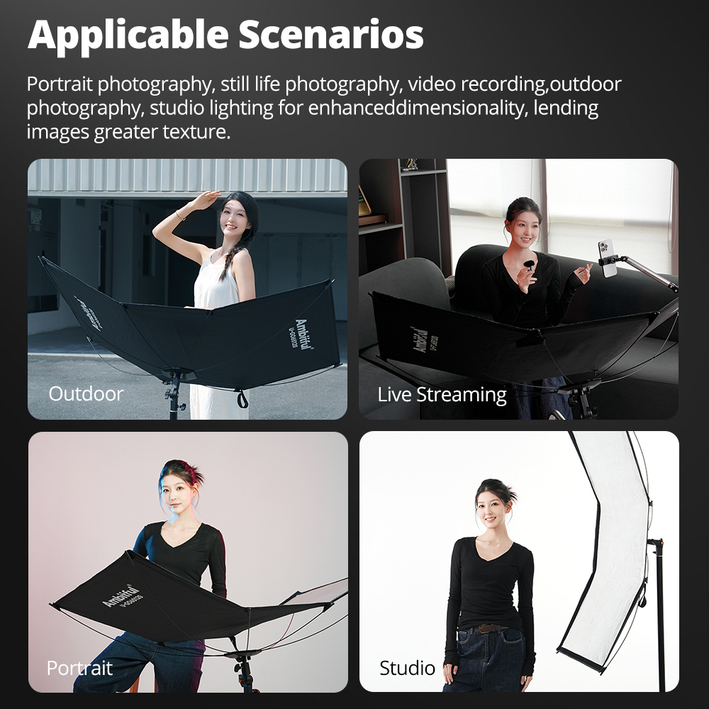 AMBITFUL 3in1 U-نوع ضوء الناشر - مراجعة Photography Lighting Type وسعره