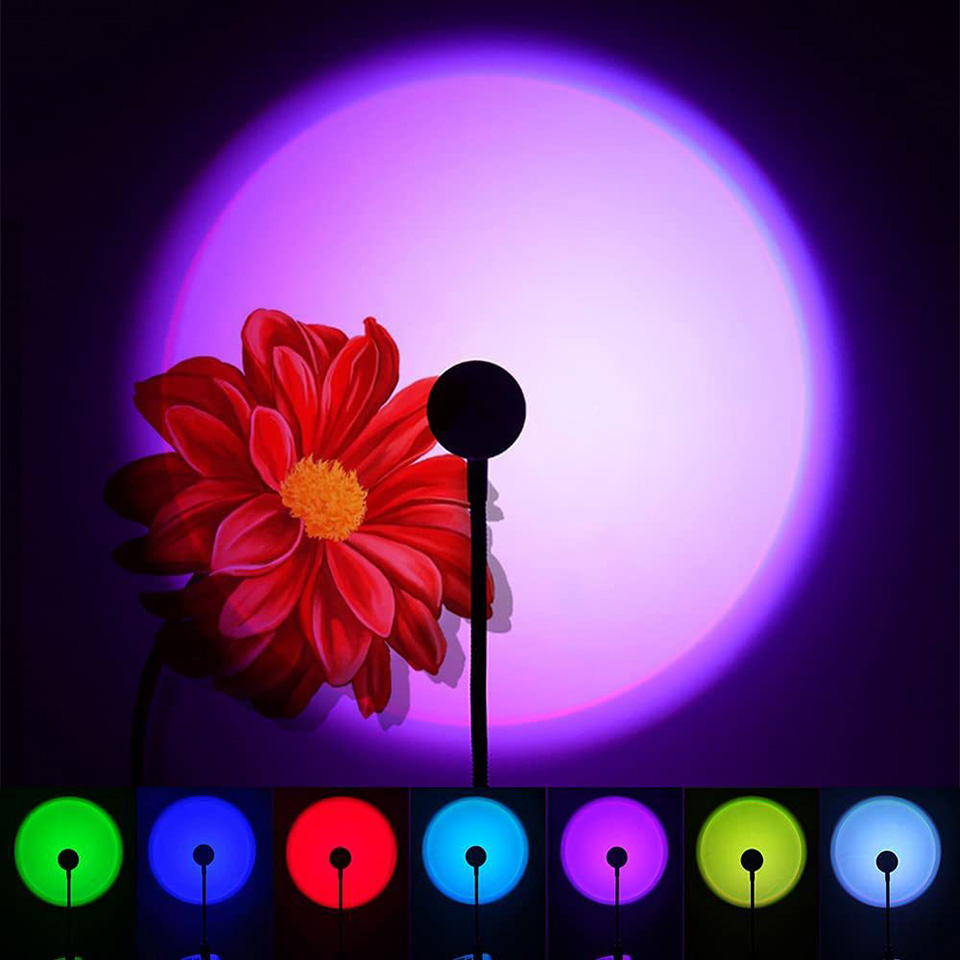 1x USB غروب الشمس مصباح LED قو - مراجعة Photography Lighting Wall وسعره