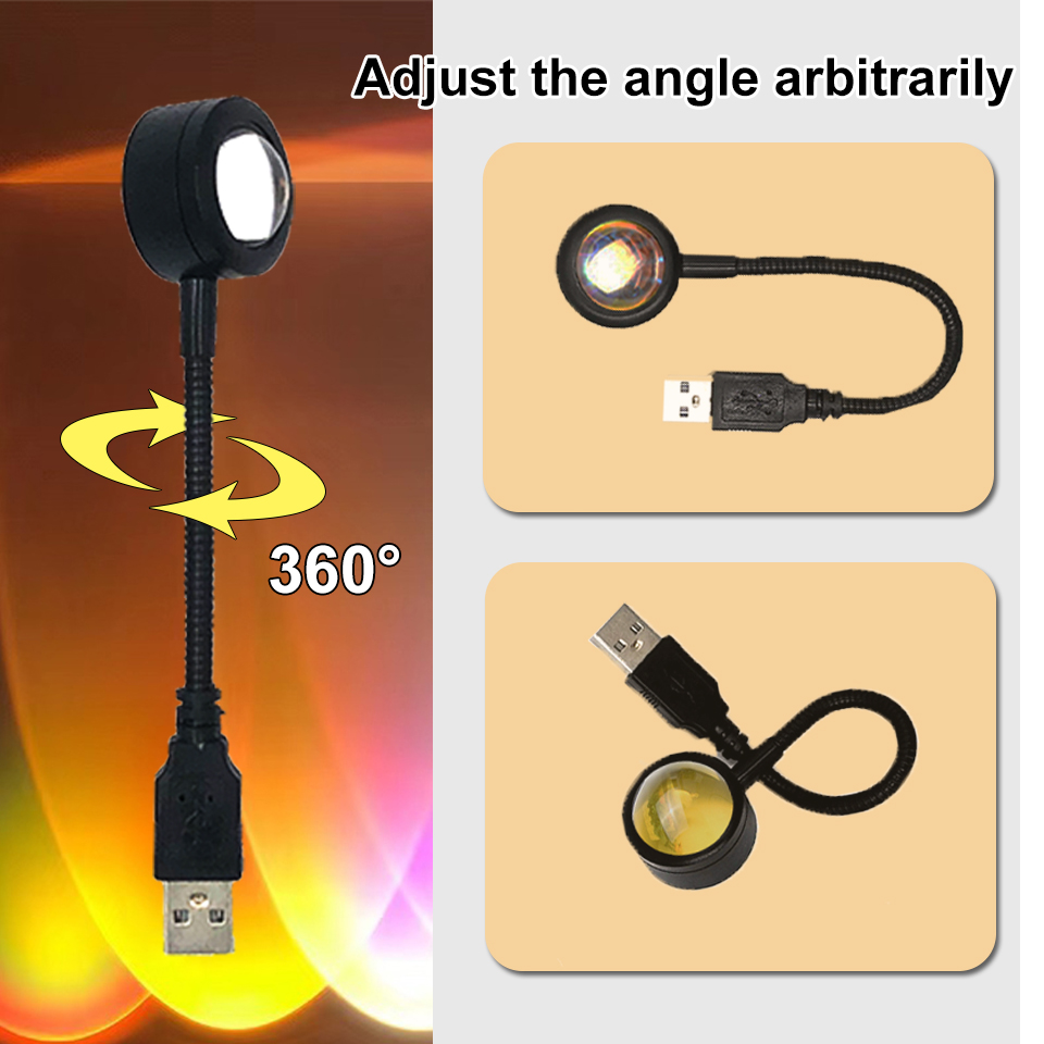 1x USB غروب الشمس مصباح LED قو - مراجعة Photography Lighting Wall وسعره