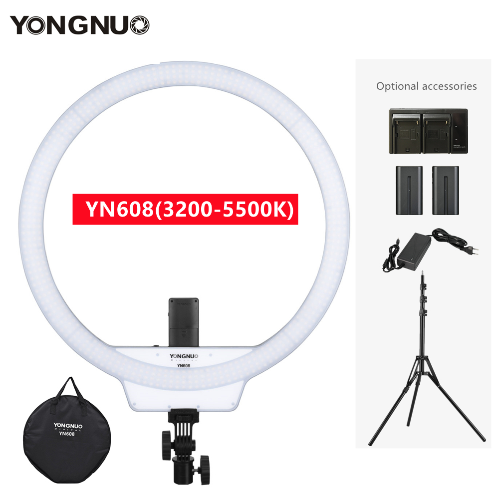 YONGNUO YN608 ستوديو حلقة LED  - مراجعة Photography Lighting Options وسعره