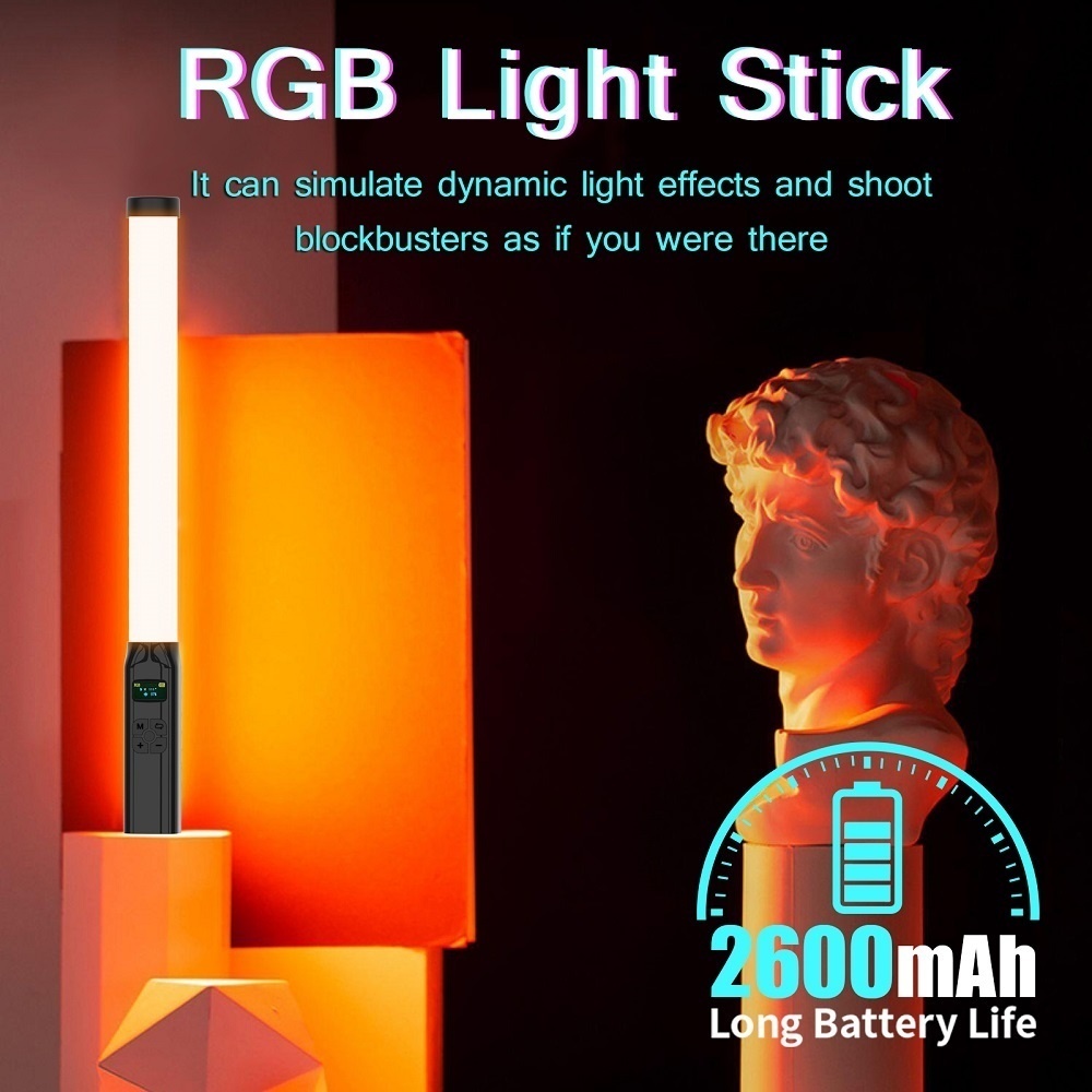 50 سنتيمتر RGB عصا ضوء عصا خفي - مراجعة Photography Lighting Type وسعره