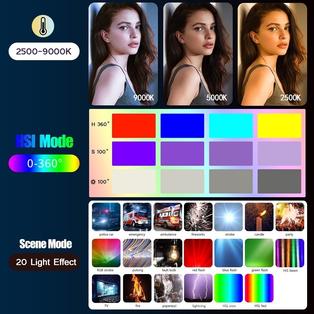50 سنتيمتر RGB عصا ضوء عصا خفي - مراجعة Photography Lighting Type وسعره