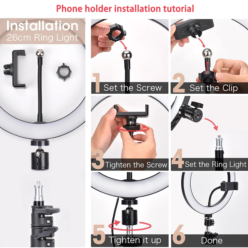 ضوء فيديو دائري LED قابل للتعت - مراجعة Photography Lighting Set Up وسعره
