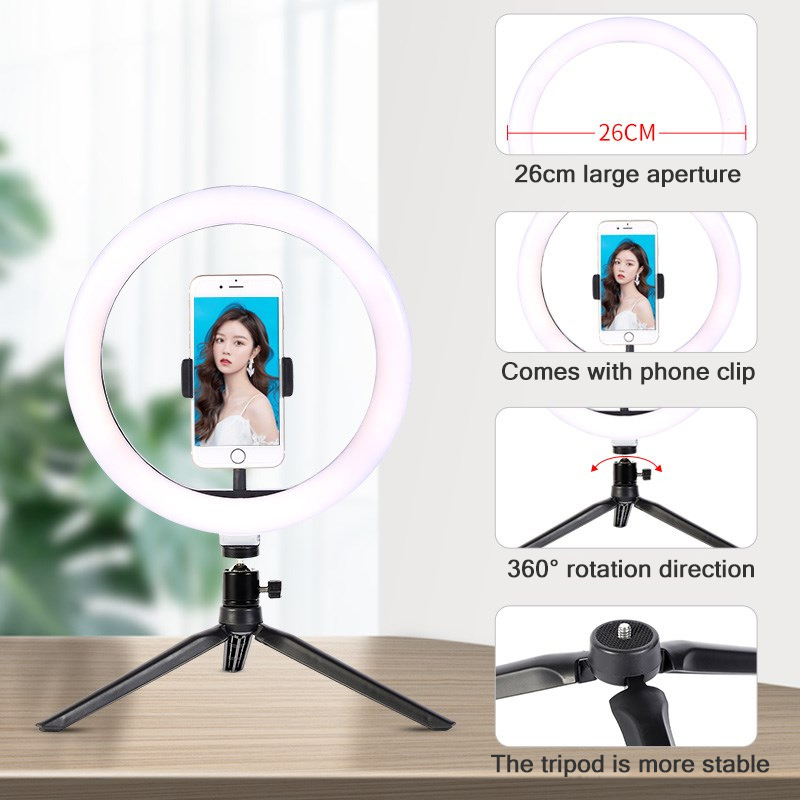 26 سنتيمتر 10 بوصة Led حلقة Se - مراجعة Photography Lighting Set Up وسعره