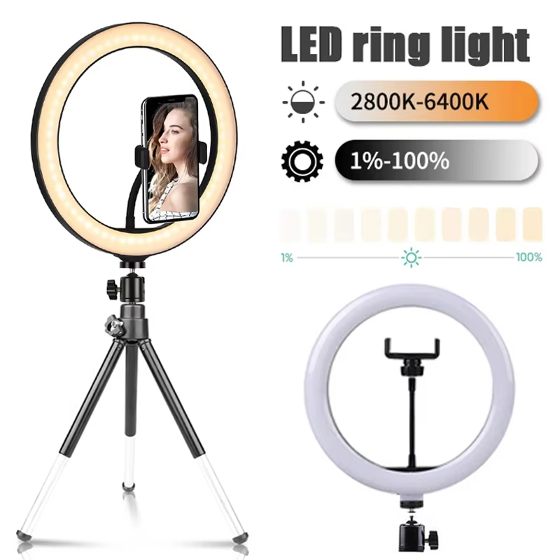 إضاءة حلقية للسيلفي مقاس 10 بو - مراجعة Photography Lighting Set Up وسعره