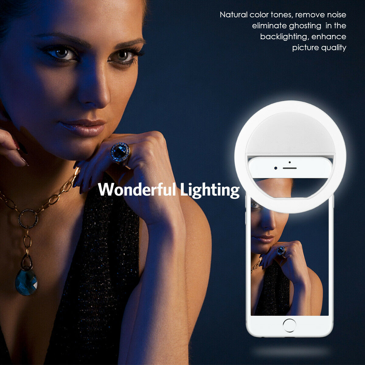 ضوء حلقة سيلفي LED قابل للشحن  - مراجعة Photography Lighting Set Up وسعره
