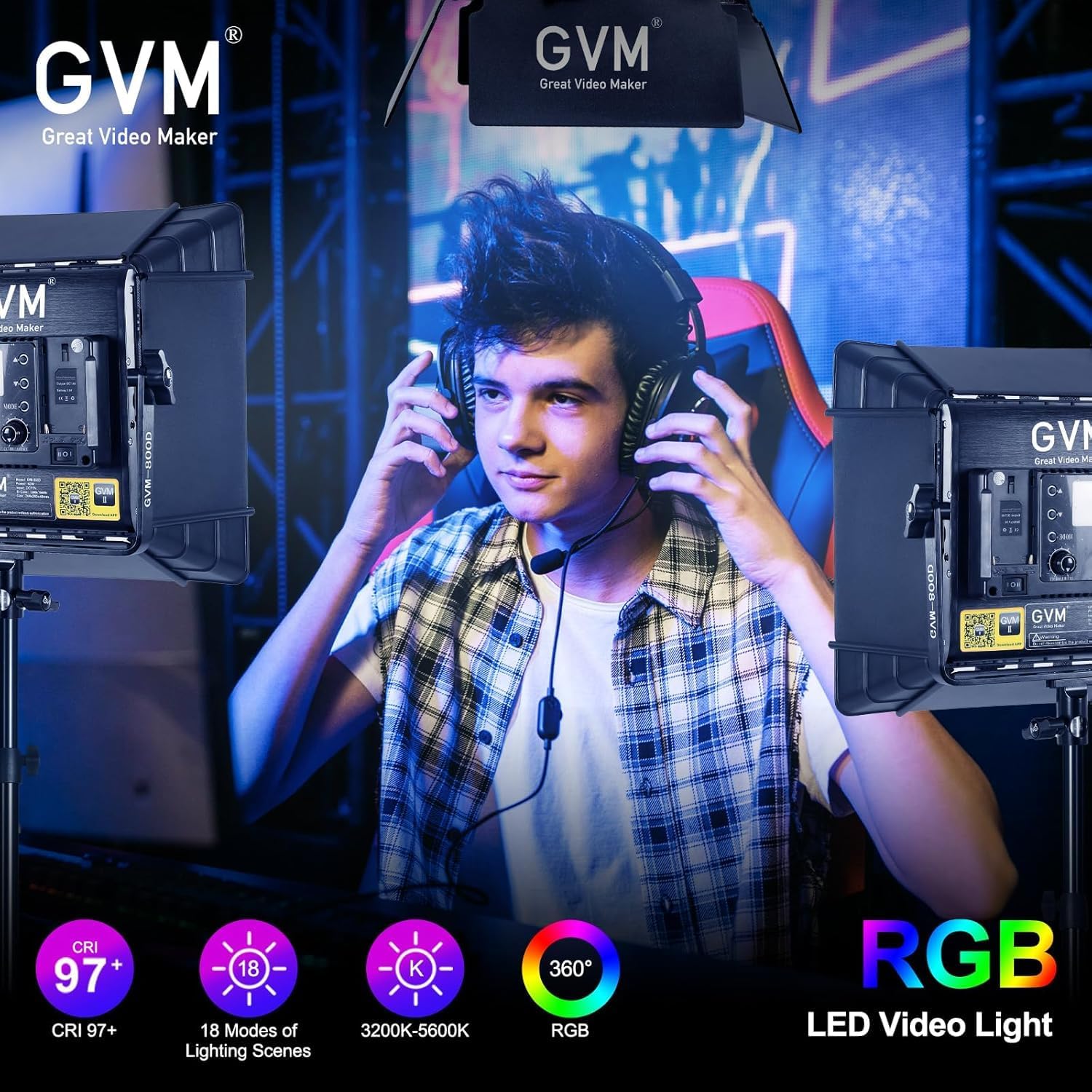 مجموعة إضاءة فيديو LED RGB، 3  - مراجعة Photography Led Lighting Kit وسعره