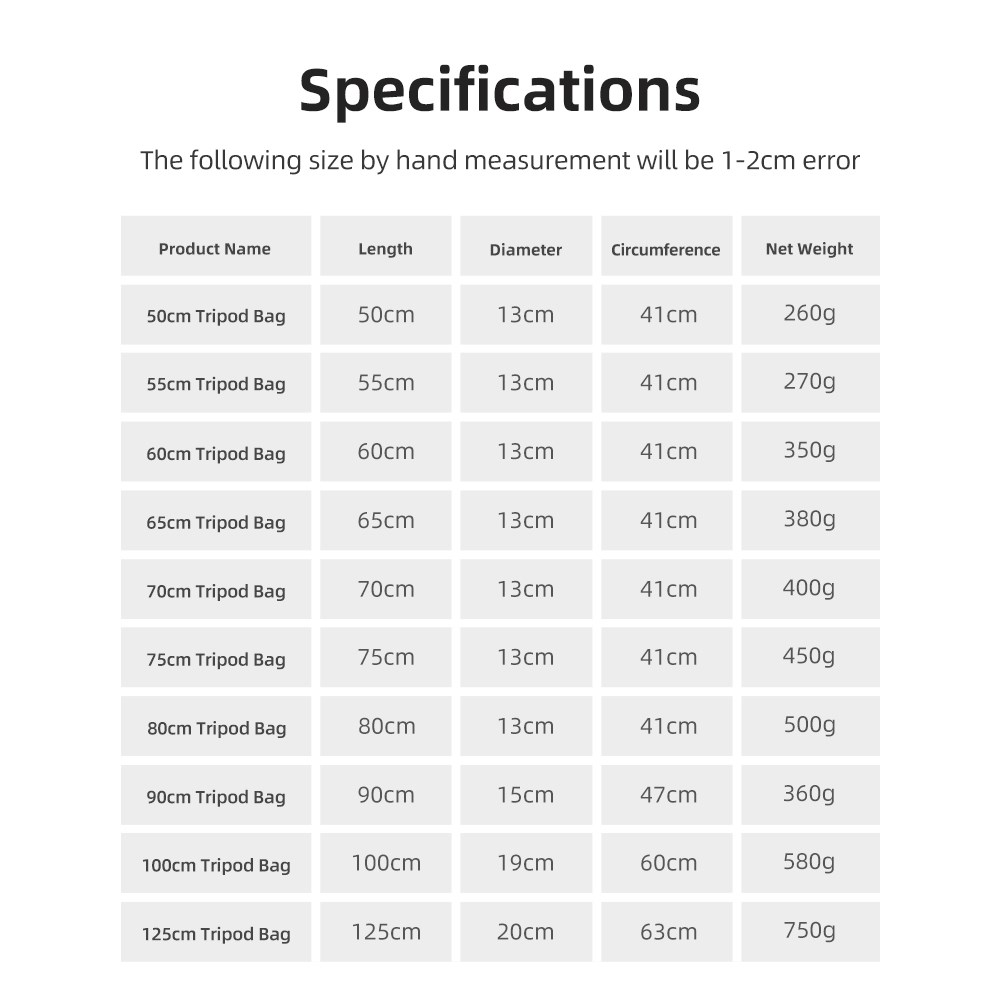 55/60/65/70/75/80/100/125 سنتي - مراجعة Photography Lighting Bag وسعره