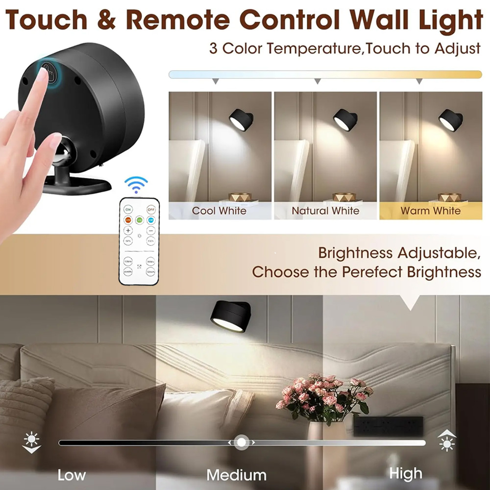 مصباح حائط LED مغناطيسي ليلي ق - مراجعة Photography Lighting Wall وسعره