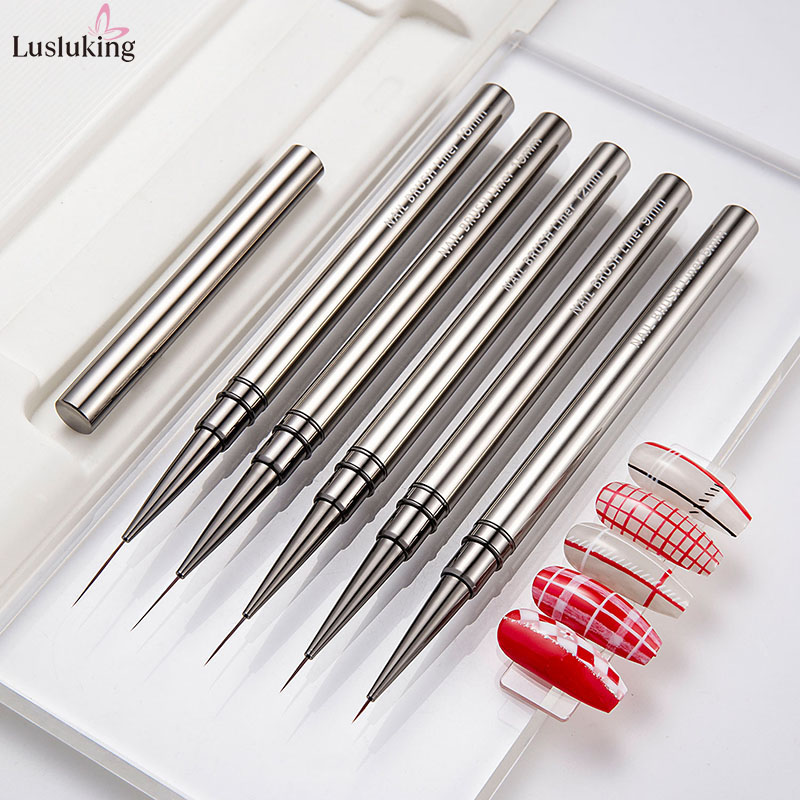 5 قطعة مسمار الفن بطانة فرش رس - مراجعة Coloured Gel Set وسعره